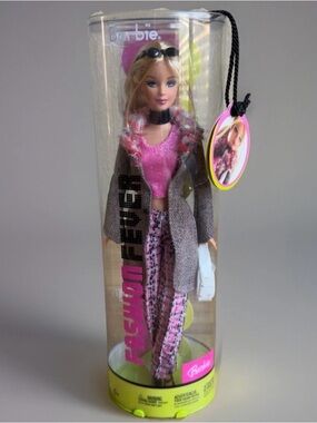 Fashion Fever Barbie Mattel 2004 H0645  Pink Black Tweed Pants Wool Jacket NRFB